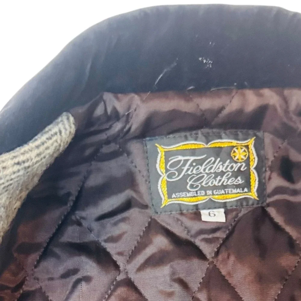 Vtg Girls 6 Fieldstone Clothes Herringbone Double Breasted Wool Blend‎ Overcoat